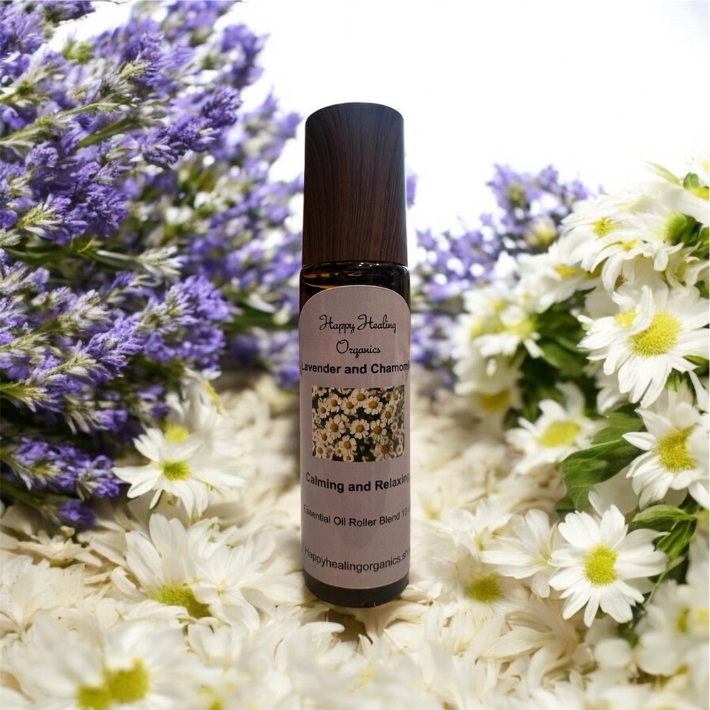 Lavender and Chamomile Essential Roller Oil Blend for Calming and Relaxing